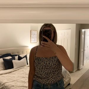 Satin cowl neck tank top